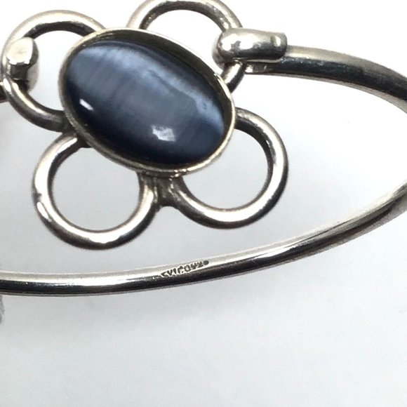 Vintage Taxco 925 Sterling Silver Thin Bangle Bracelet Monet Swirl Pin Lot - Picture 6 of 9